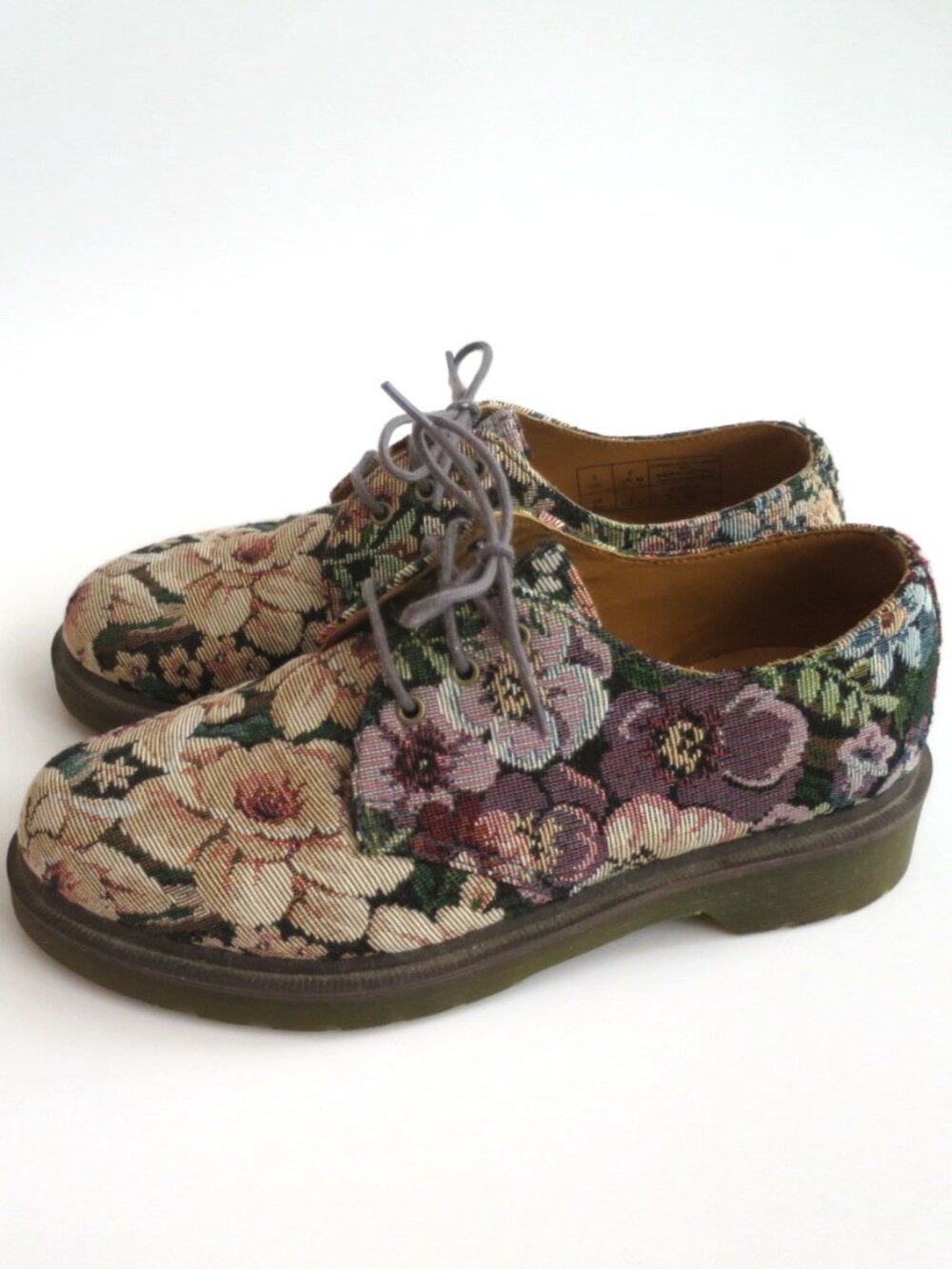 Dr Doc Martens Floral Tapestry 3 Hole Oxford Shoes Size 7